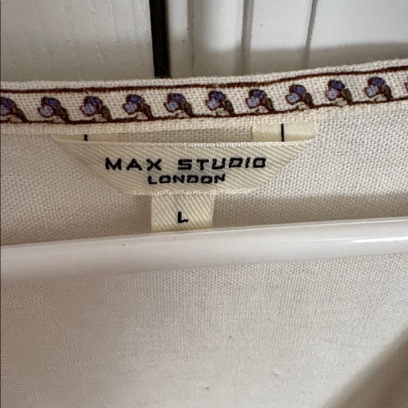 Max Studio Cream and Lavender Floral Dress - Picture 3 of 5